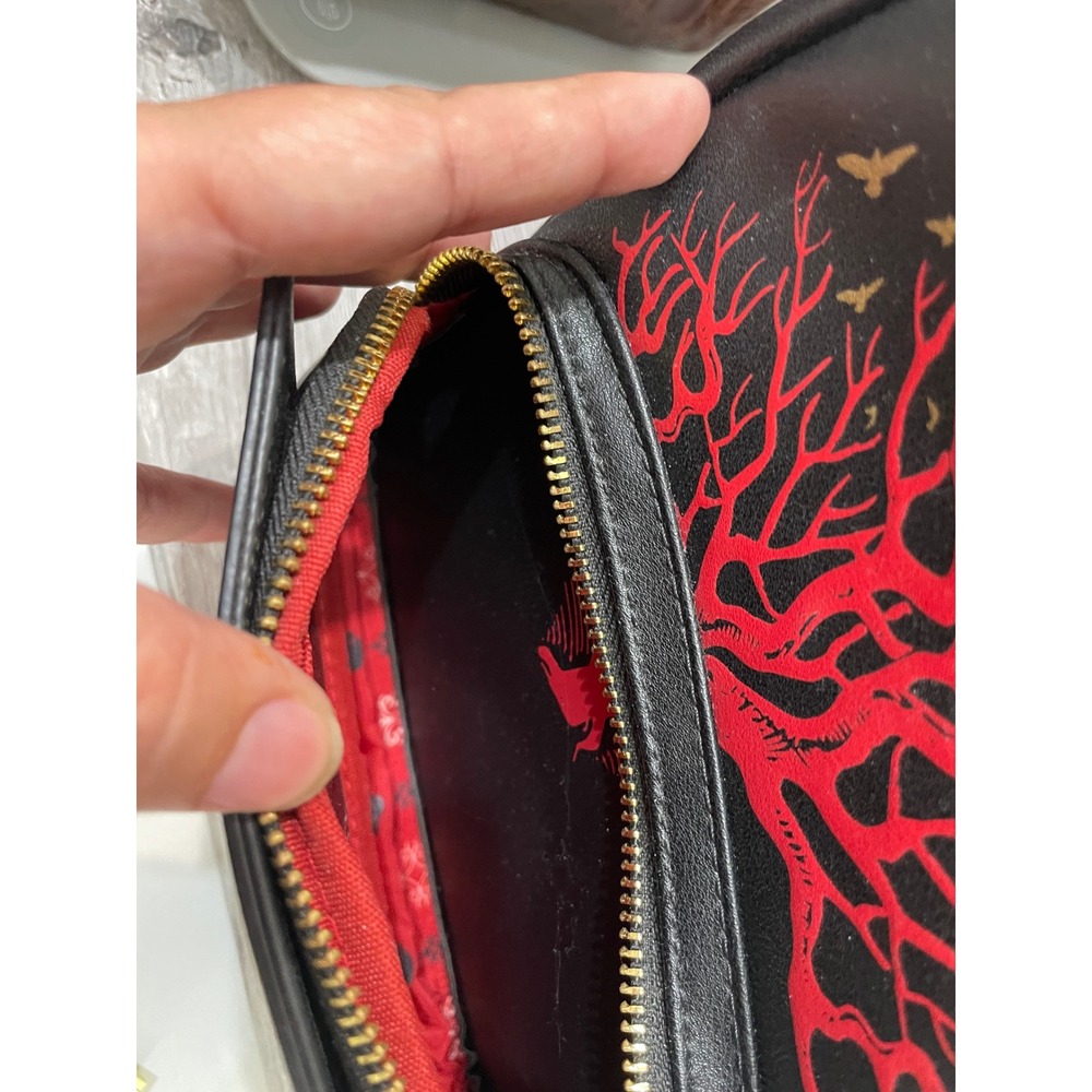 Loungefly Edgar Allan Poe Book Stack Mini Backpack Black Red Gothic Raven Skull - Picture 8 of 8